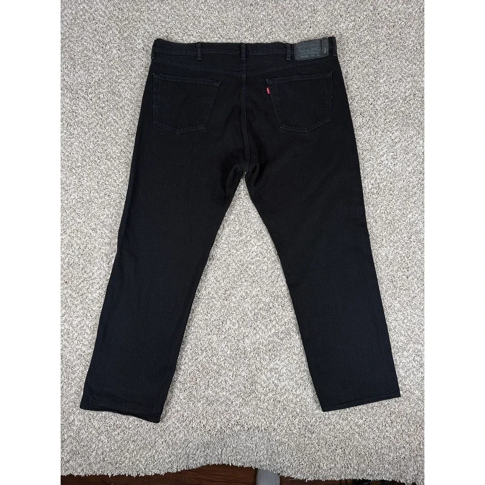 Levis Jeans Mens 42x32 Black 501XX Button Fly Straight Leg‎ Denim